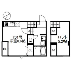 千代県庁口駅 徒歩7分 1階の物件間取画像